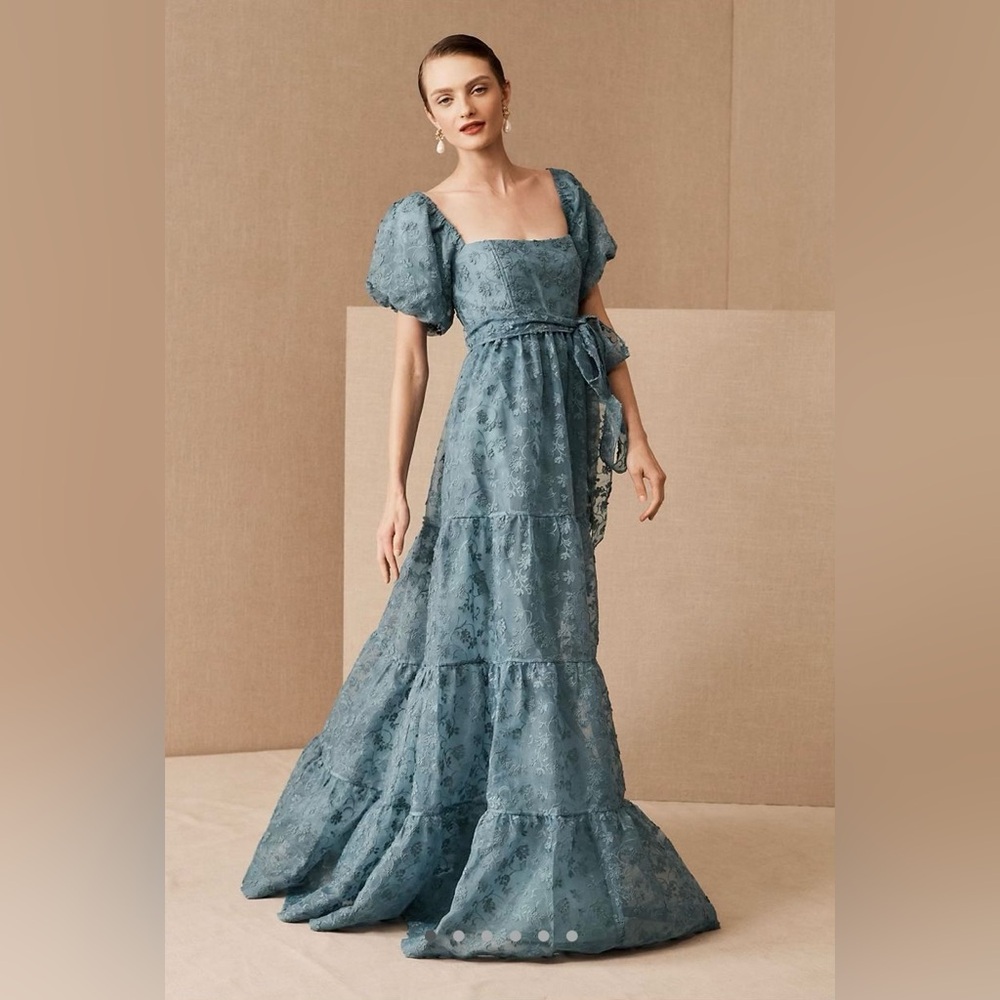 Beautiful blue floral anthropologie dress